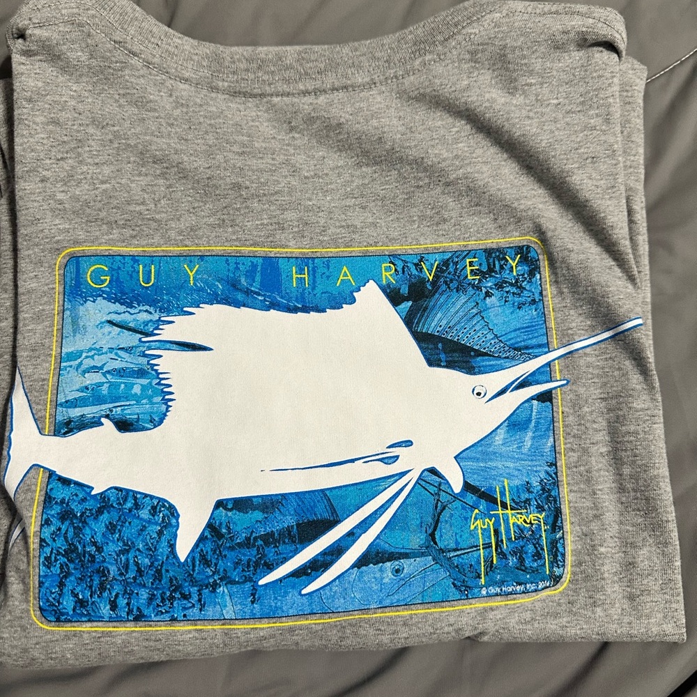 Guy Harvey Gray Short Sleeve Tee - Picture 3 of 3